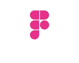 Logo rose de Figma, outil de design d’interfaces utilisé par Virginie Gerberon, concepteur UI/UX et graphiste basée à Bordeaux
